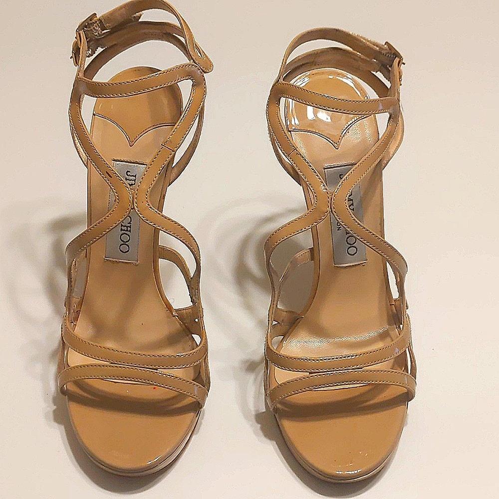 Jimmy Choo Patent Leather Platform Sandals